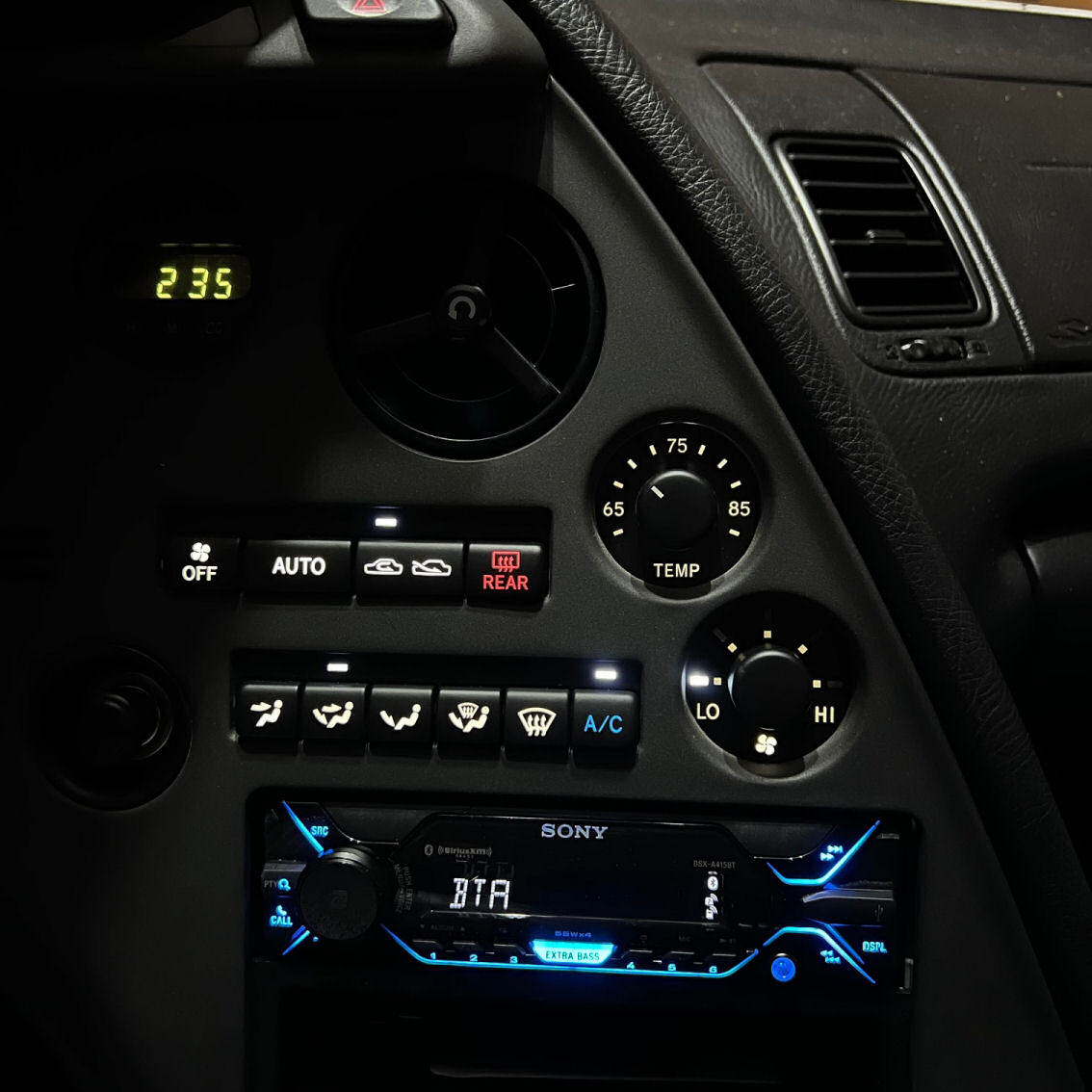 Toyota Supra AC LED conversion